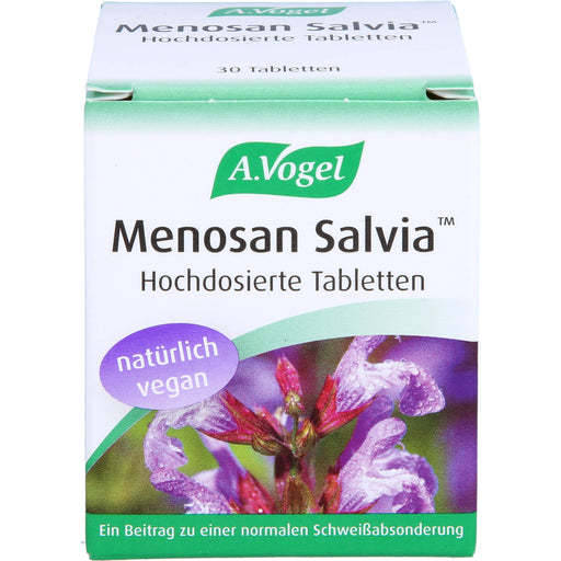 A.Vogel Menosan Salvia Tabletten bei übermässigem Schwitzen und Wärmegefühl in den Wechseljahren, 30 St. Tabletten