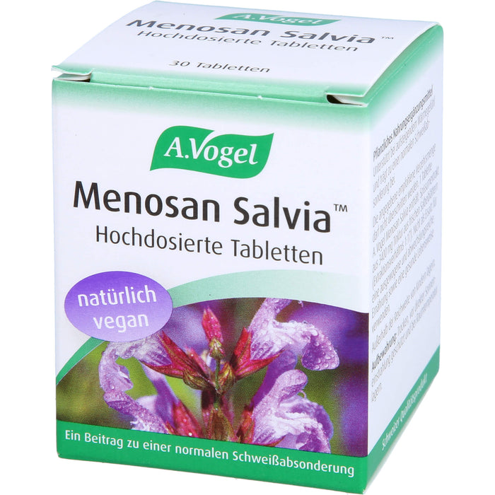 A.Vogel Menosan Salvia Tabletten bei übermässigem Schwitzen und Wärmegefühl in den Wechseljahren, 30 pcs. Tablets