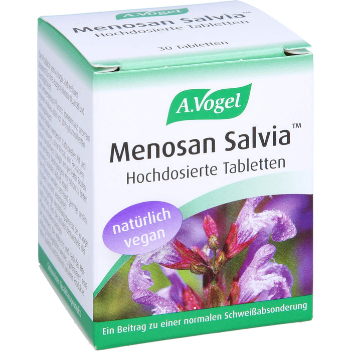 A.Vogel Menosan Salvia Tabletten bei übermässigem Schwitzen und Wärmegefühl in den Wechseljahren, 30 pcs. Tablets