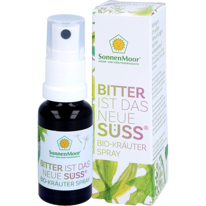 SonnenMoor Bitter ist das neue Süss Bio-Kräuterspray, 20 ml Solution
