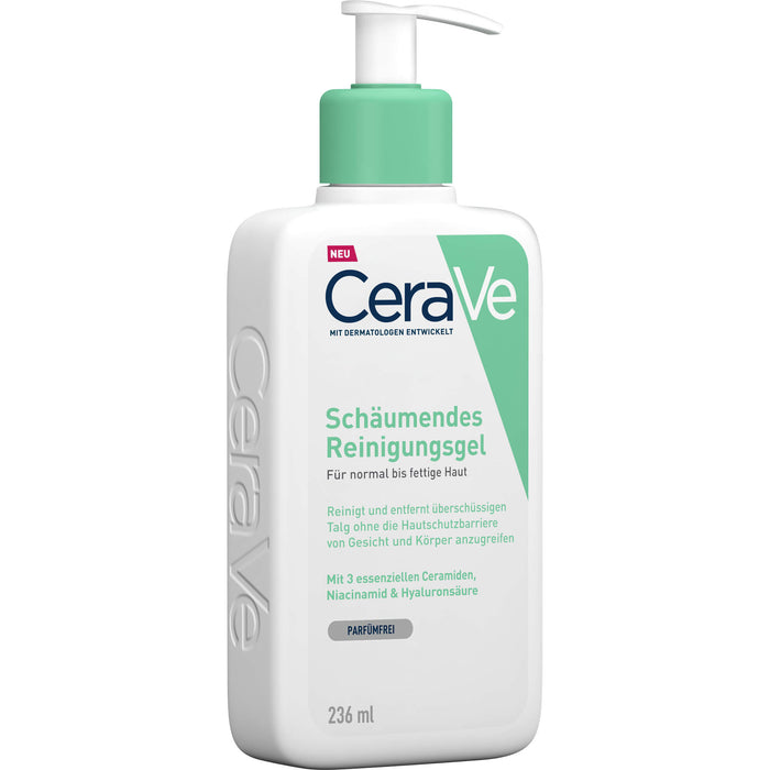 CeraVe schäumendes Reinigungsgel für normale bis fettige Haut, 236 ml Gel