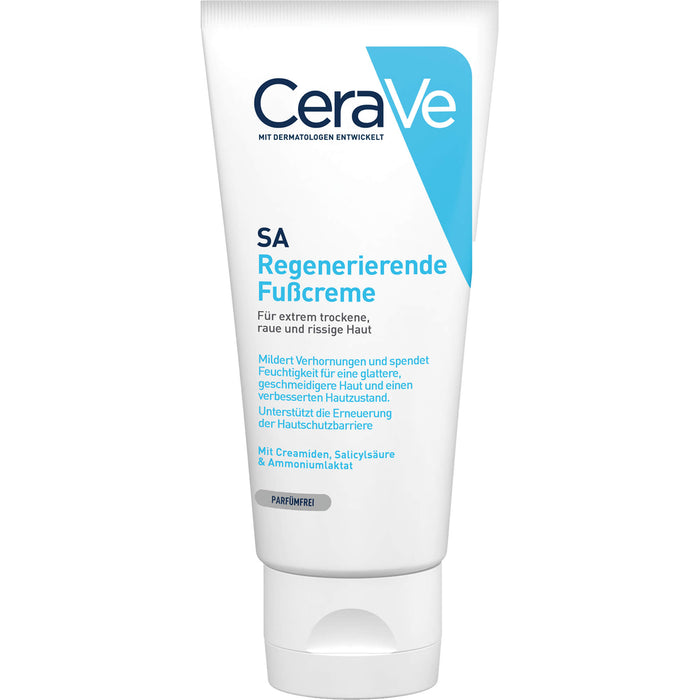 CeraVe SA regenerierende Fußcreme für extrem trockene, raue und rissige Haut, 88 ml Creme