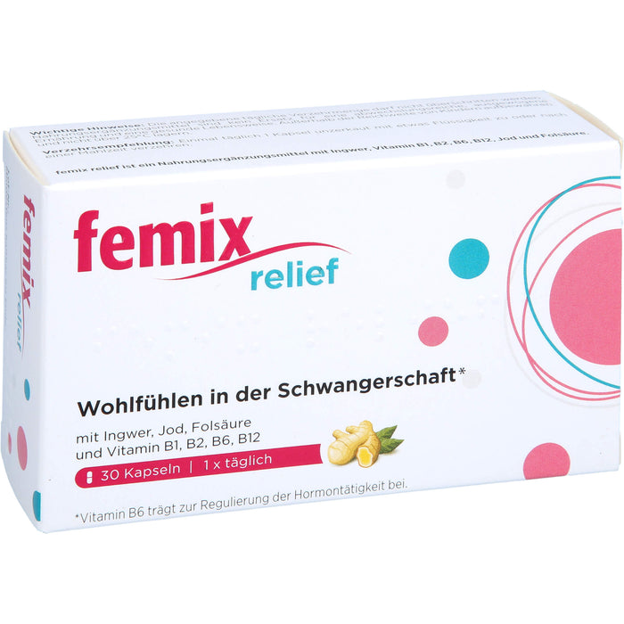 Femix Relief Kapseln zum Wohlfühlen in der Schwangerschaft, 30 pcs. Capsules