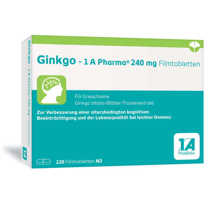 Ginkgo - 1 A Pharma® 240 mg Filmtabletten, 120 St FTA