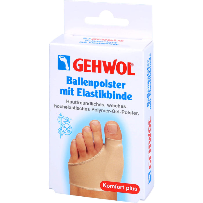 GEHWOL Ballenpolster mit Elastikbinde zur Druckentlastung und Verteilung am Großzehenballen, 1 pc Pansement