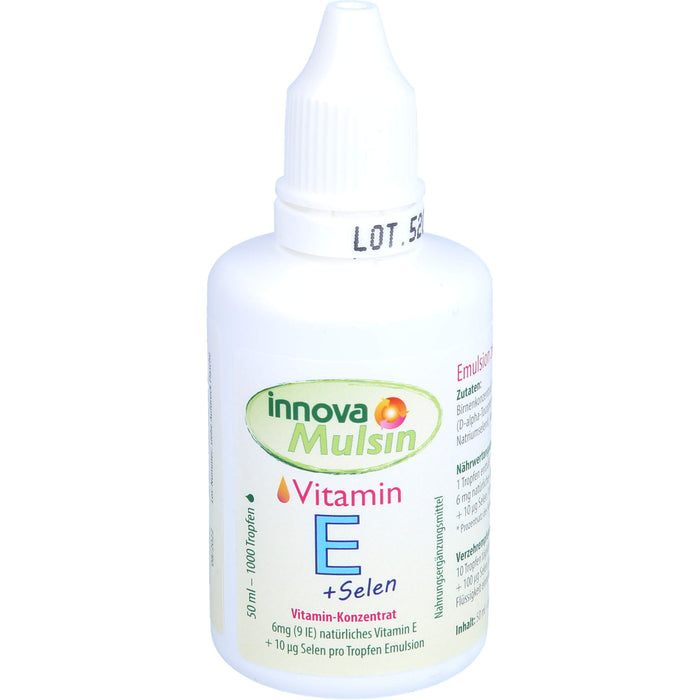 Innova Mulsin Vitamin E + Selen Emulsion, 50 ml Lösung