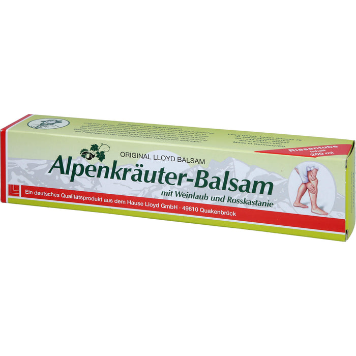 LLOYD Alpenkräuter Balsam mit Weinlaub und Rosskastanie, 200 ml Baume