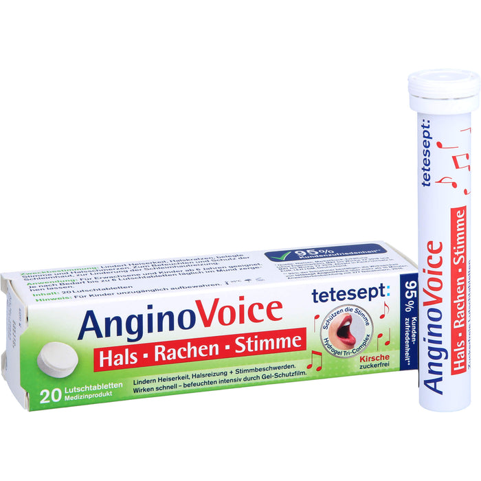 tetesept AnginoVoice Hals Rachen Stimme, 20 St LUT