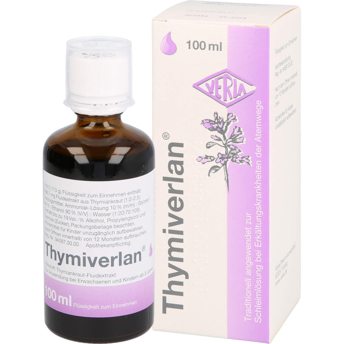 Thymiverlan , Flüssigkeit zum Einnehmen, 100 ml Solution