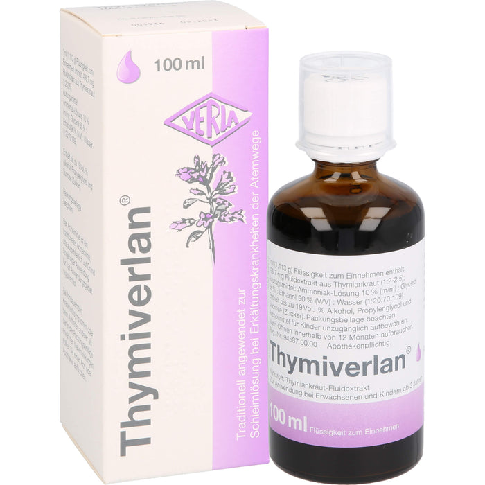 Thymiverlan , Flüssigkeit zum Einnehmen, 100 ml Solution