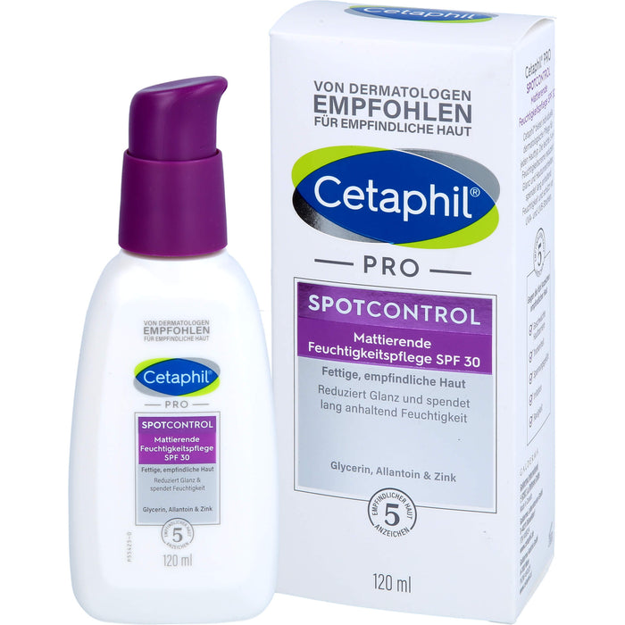 Cetaphil pro SpotControl mattierende Feuchtigkeitspflege SPF 30 für fettige Haut, 120 ml Crème
