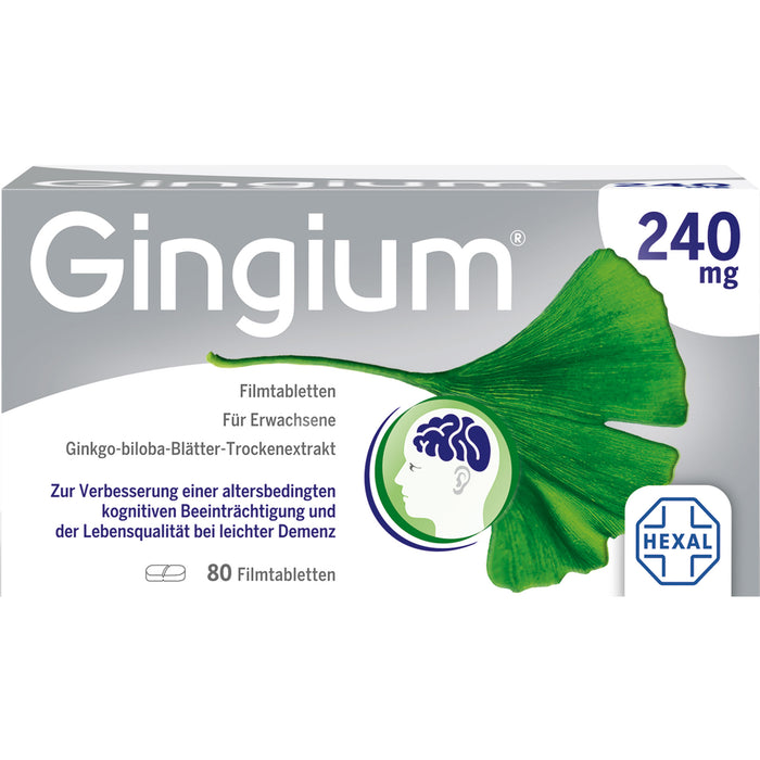 Gingium 240 mg Filmtabletten, 80 St. Tabletten