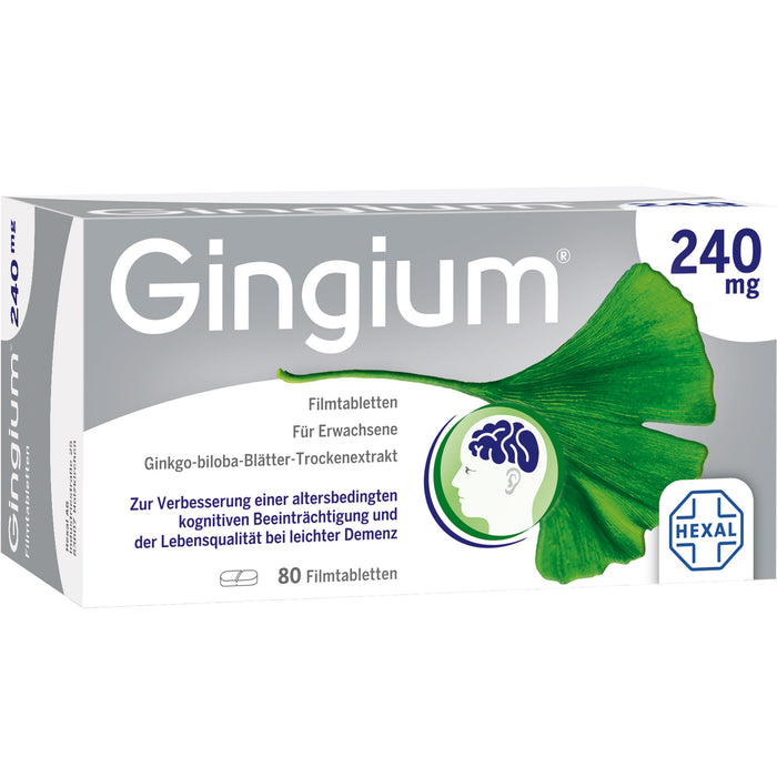 Gingium 240 mg Filmtabletten, 80 St. Tabletten
