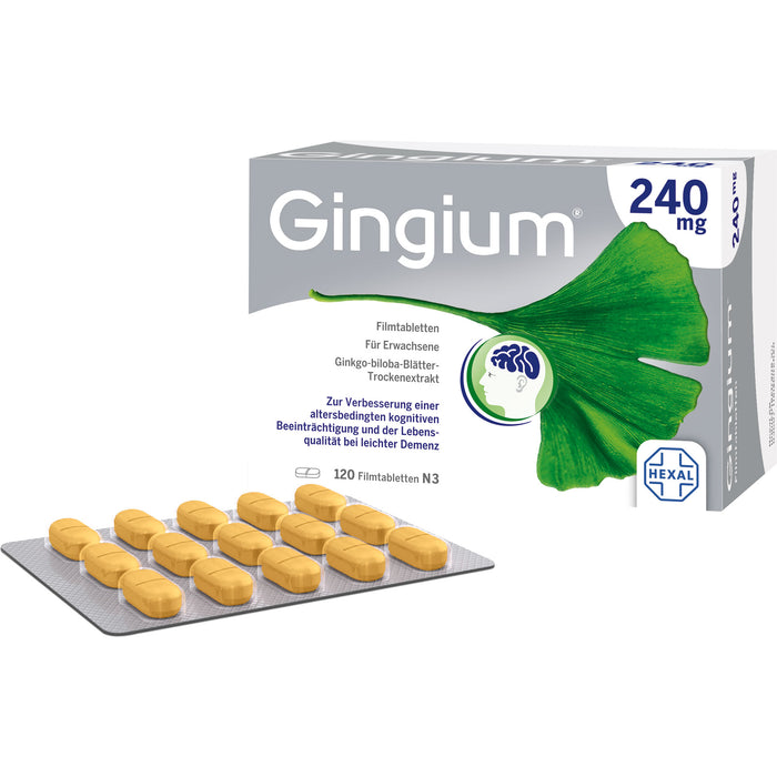 Gingium 240 mg Filmtabletten, 120 pc Tablettes