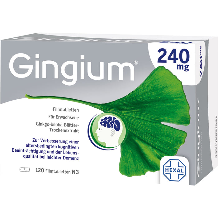 Gingium 240 mg Filmtabletten, 120 pc Tablettes