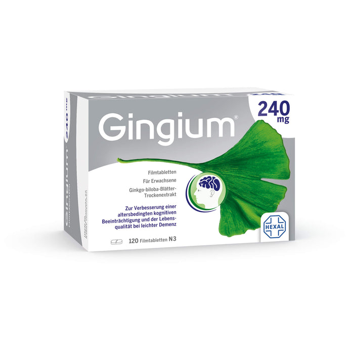 Gingium 240 mg Filmtabletten, 120 pc Tablettes