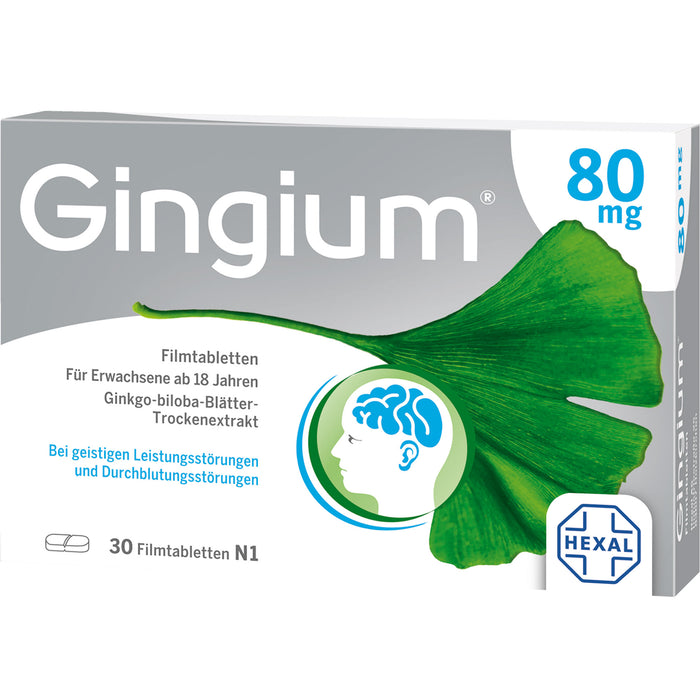 Gingium 80 mg Filmtabletten, 30 pcs. Tablets