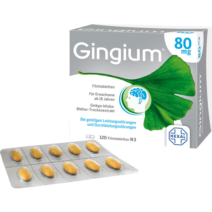 Gingium 80 mg Filmtabletten, 120 St. Tabletten
