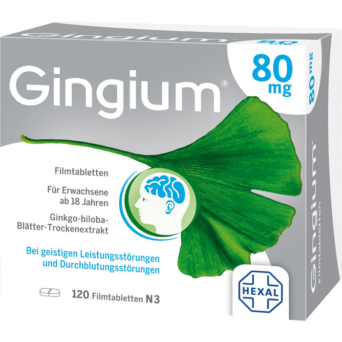 Gingium 80 mg Filmtabletten, 120 pc Tablettes