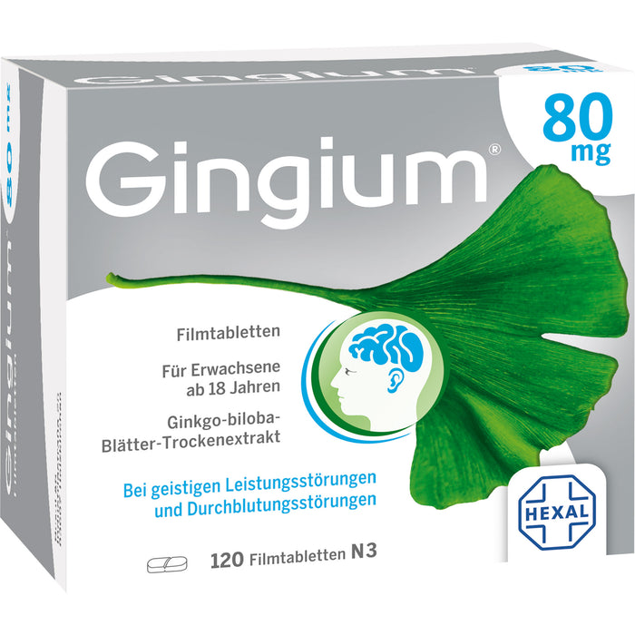 Gingium 80 mg Filmtabletten, 120 pc Tablettes