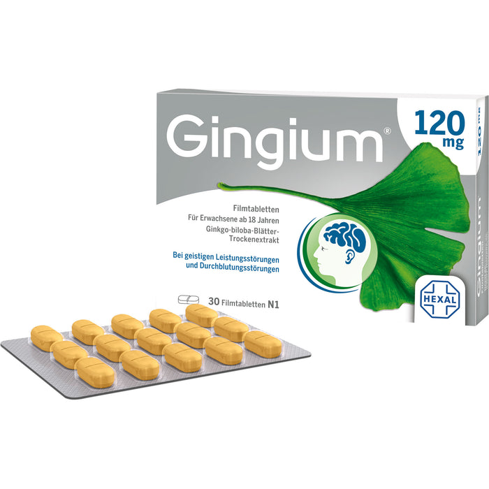 Gingium 120 mg Filmtabletten, 30 pc Tablettes