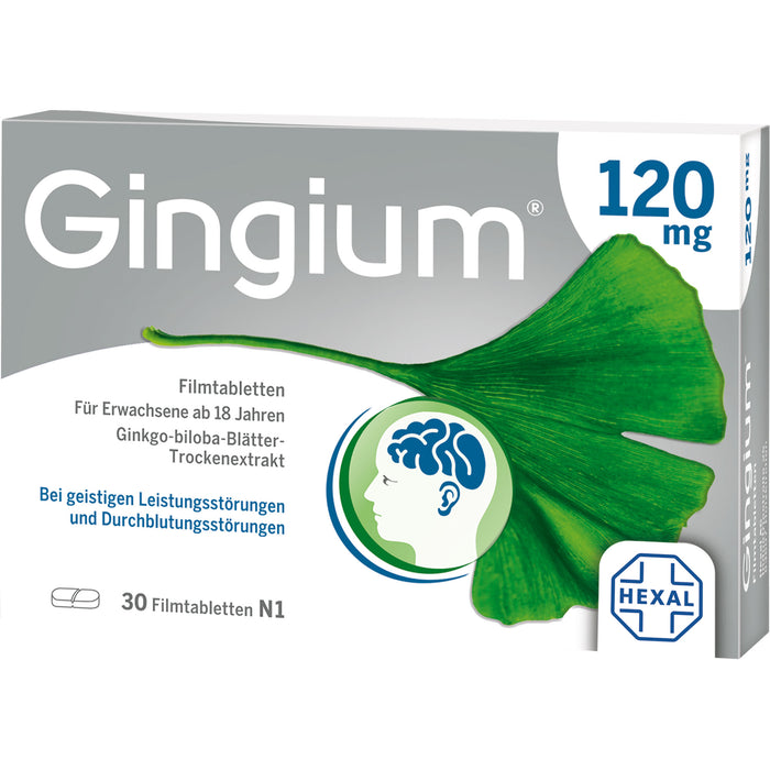Gingium 120 mg Filmtabletten, 30 pc Tablettes