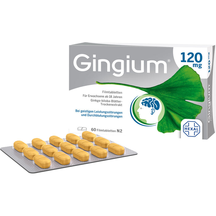 Gingium 120 mg Filmtabletten, 60 pc Tablettes