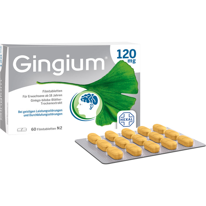 Gingium 120 mg Filmtabletten, 60 pc Tablettes