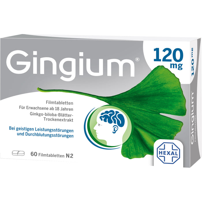 Gingium 120 mg Filmtabletten, 60 pc Tablettes