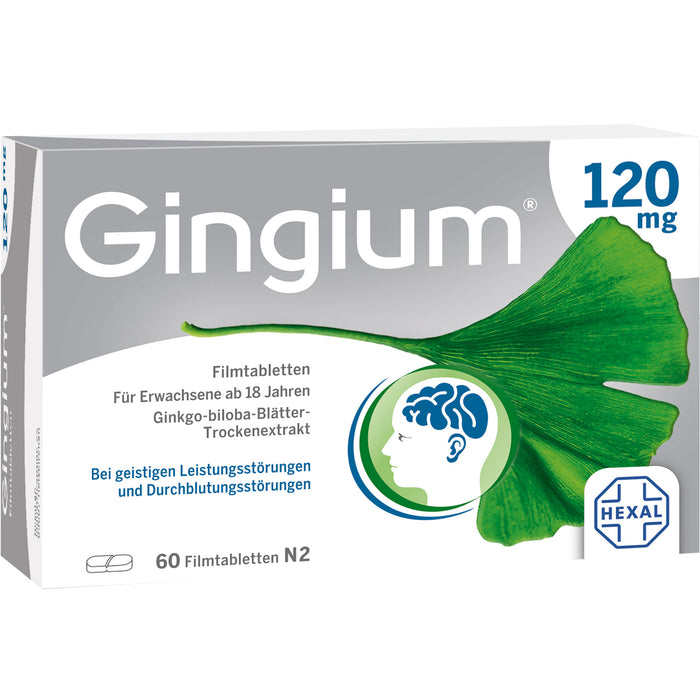 Gingium 120 mg Filmtabletten, 60 pc Tablettes