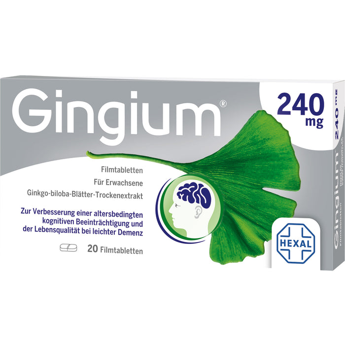 Gingium 240 mg Filmtabletten, 20 pc Tablettes