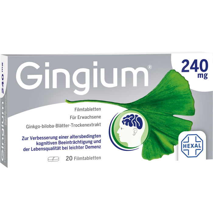 Gingium 240 mg Filmtabletten, 20 pc Tablettes
