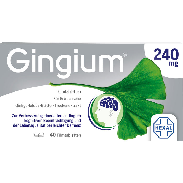 Gingium 240 mg Filmtabletten, 40 St. Tabletten