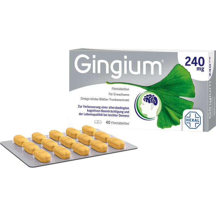 Gingium 240 mg Filmtabletten, 40 pc Tablettes