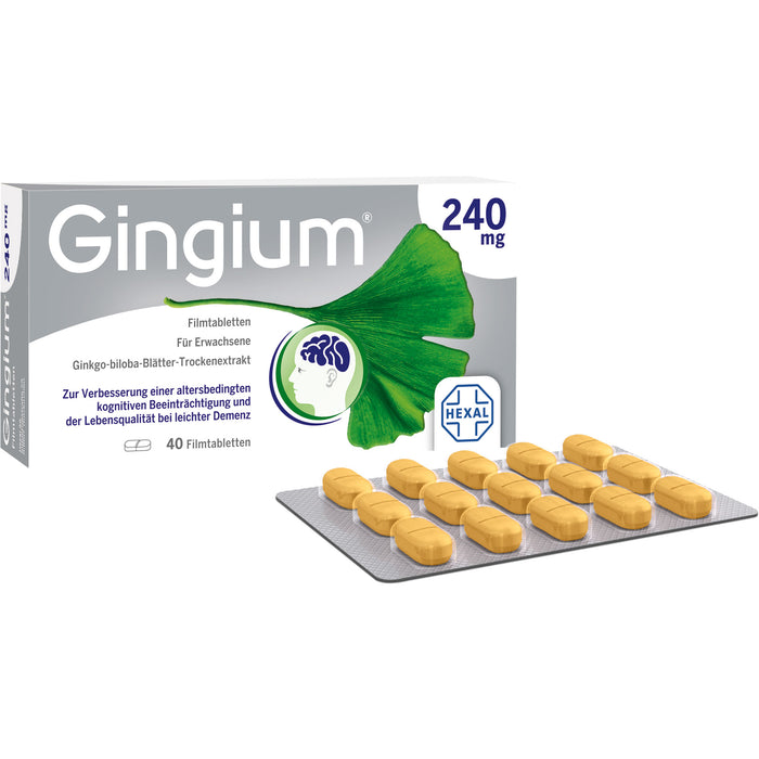 Gingium 240 mg Filmtabletten, 40 pcs. Tablets