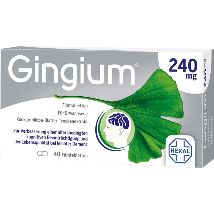 Gingium 240 mg Filmtabletten, 40 pc Tablettes