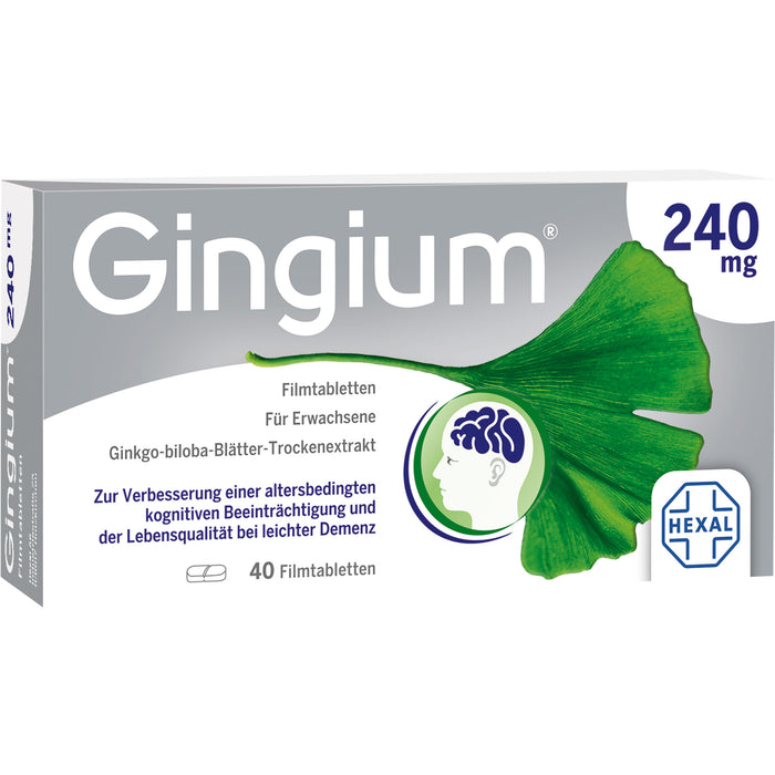 Gingium 240 mg Filmtabletten, 40 pc Tablettes