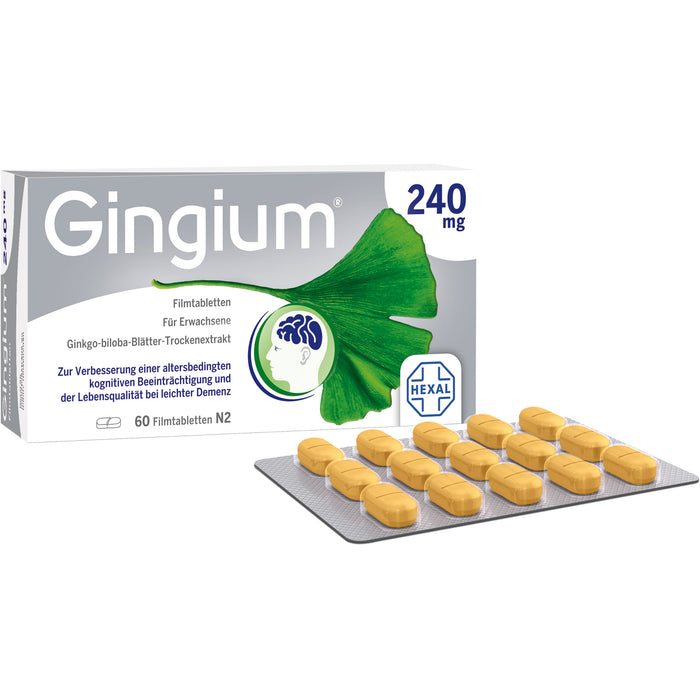 Gingium 240 mg Filmtabletten, 60 pc Tablettes