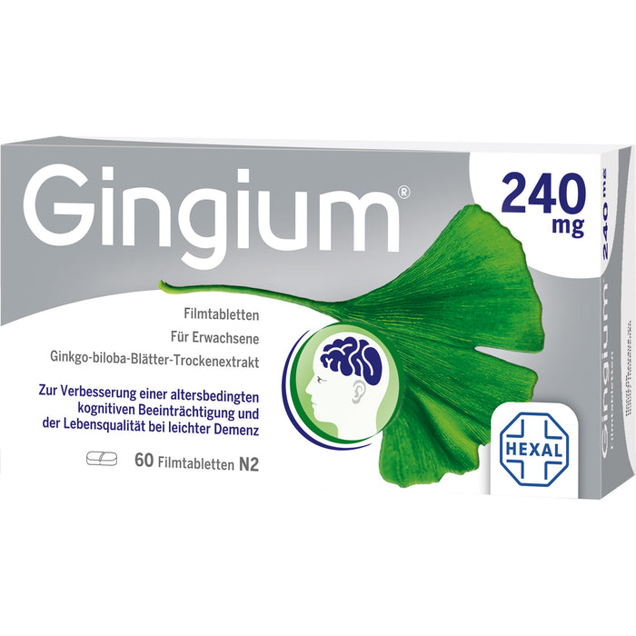 Gingium 240 mg Filmtabletten, 60 pc Tablettes