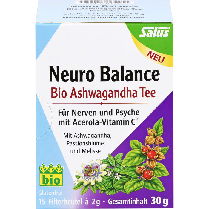 Salus Neuro Balance Bio Ashwagandha Tee für Nerven und Psyche, 15.0 St. Tee