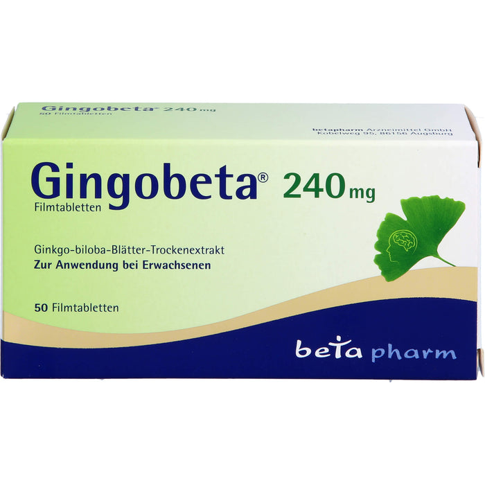 Gingobeta 240 mg Filmtabletten bei leichter Demenz, 50 St. Tabletten