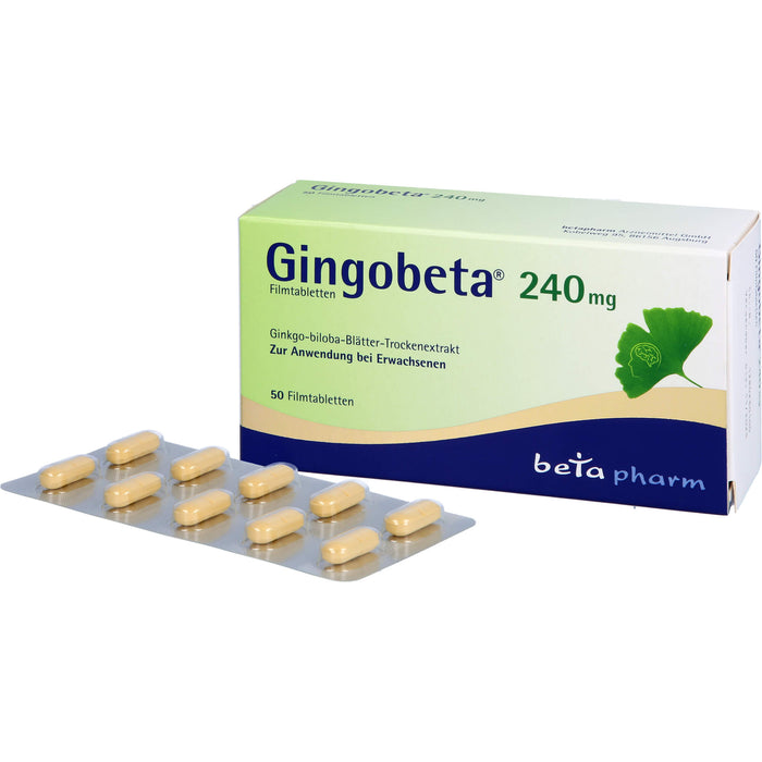 Gingobeta 240 mg Filmtabletten bei leichter Demenz, 50 pcs. Tablets