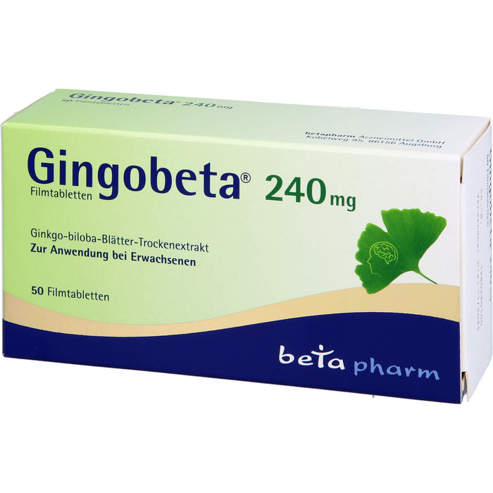 Gingobeta 240 mg Filmtabletten bei leichter Demenz, 50 pcs. Tablets