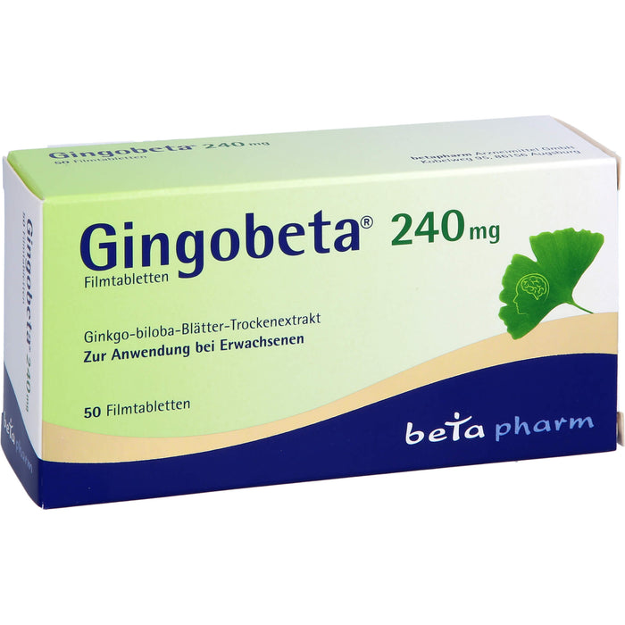Gingobeta 240 mg Filmtabletten bei leichter Demenz, 50 pcs. Tablets