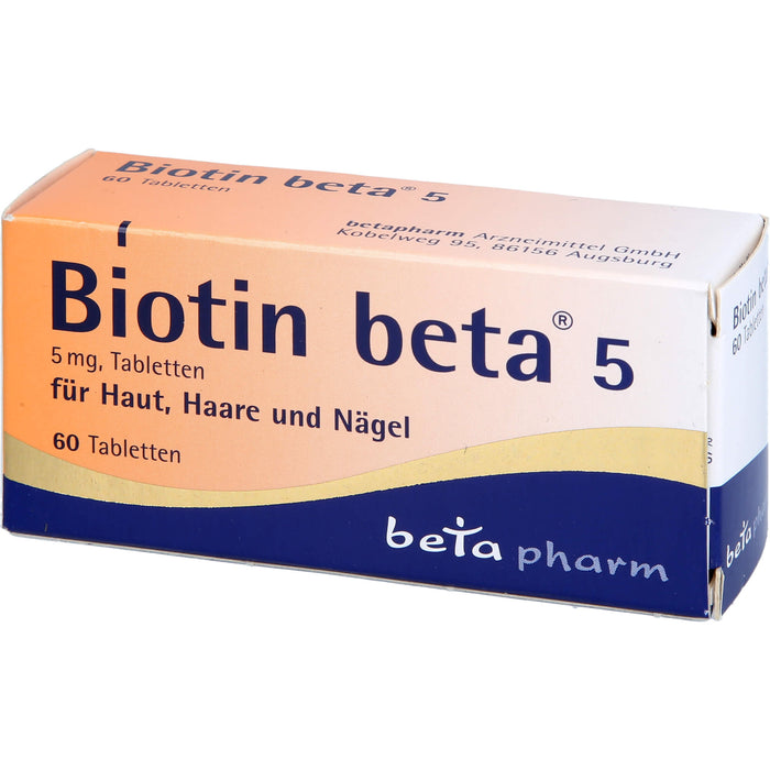 Biotin beta 5, 5 mg Tabletten, 60 pcs. Tablets