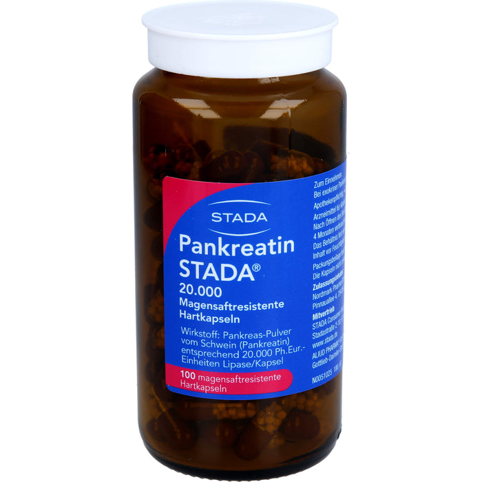 Pankreatin STADA 20.000 magensaftresistente Hartkapseln, 100 pcs. Capsules
