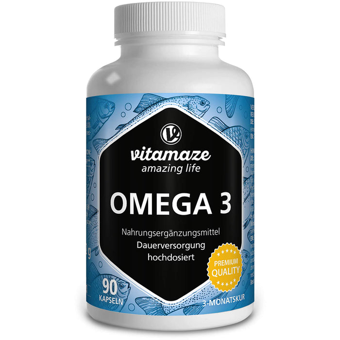 Vitamaze Omega 3 1000 mg EPA 400 DHA 300 Kapseln, 90 St. Kapseln