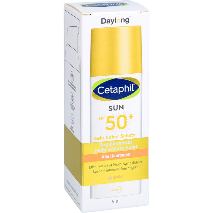 Cetaphil sun Daylong SPF 50+ Multi-Schutz-Fluid Gesicht getönt, 50 ml Lotion