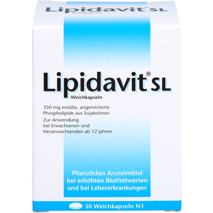 Lipidavit SL Weichkapseln bei erhöhten Blutfettwerten und bei Lebererkrankungen, 50 St. Kapseln