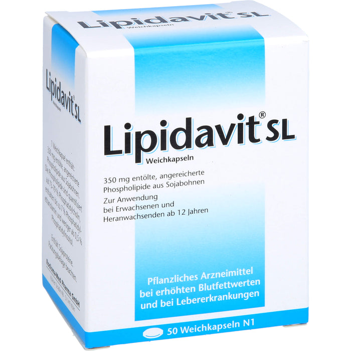 Lipidavit SL Weichkapseln bei erhöhten Blutfettwerten und bei Lebererkrankungen, 50 pcs. Capsules